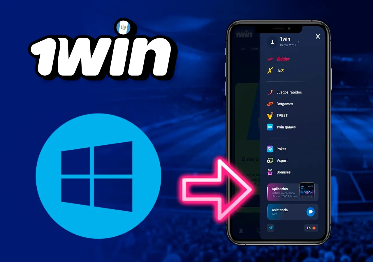 Instalación de la aplicación de la casa de apuestas del casino en el sistema operativo Windows
